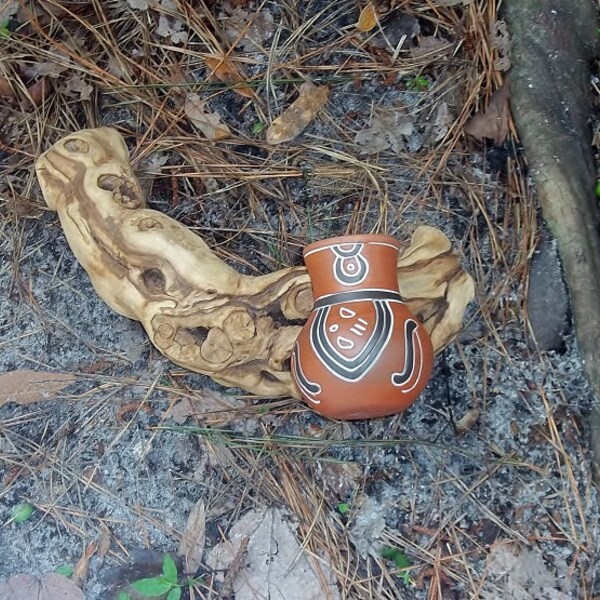 VINTAGE POTTERY VASE Native Style / Terracotta Vase