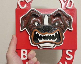 Placa artesanal de madeira do Cleveland Browns