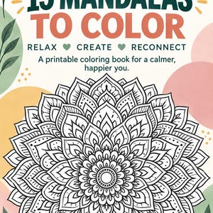 Mandala Coloring Pages Adults Teens Relaxation Mindfulness Stress Relief Printable Activity Instant Digital Download