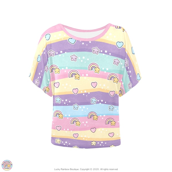 Rainy Chief Rainbow Earth Clay Batwing Blouse