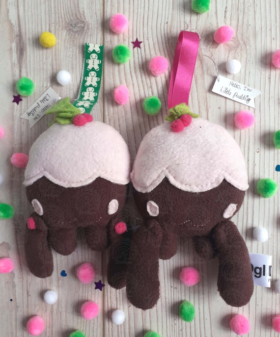 Kawaii Plush Christmas Tree Decorations Cute Xmas Pudding Etsy