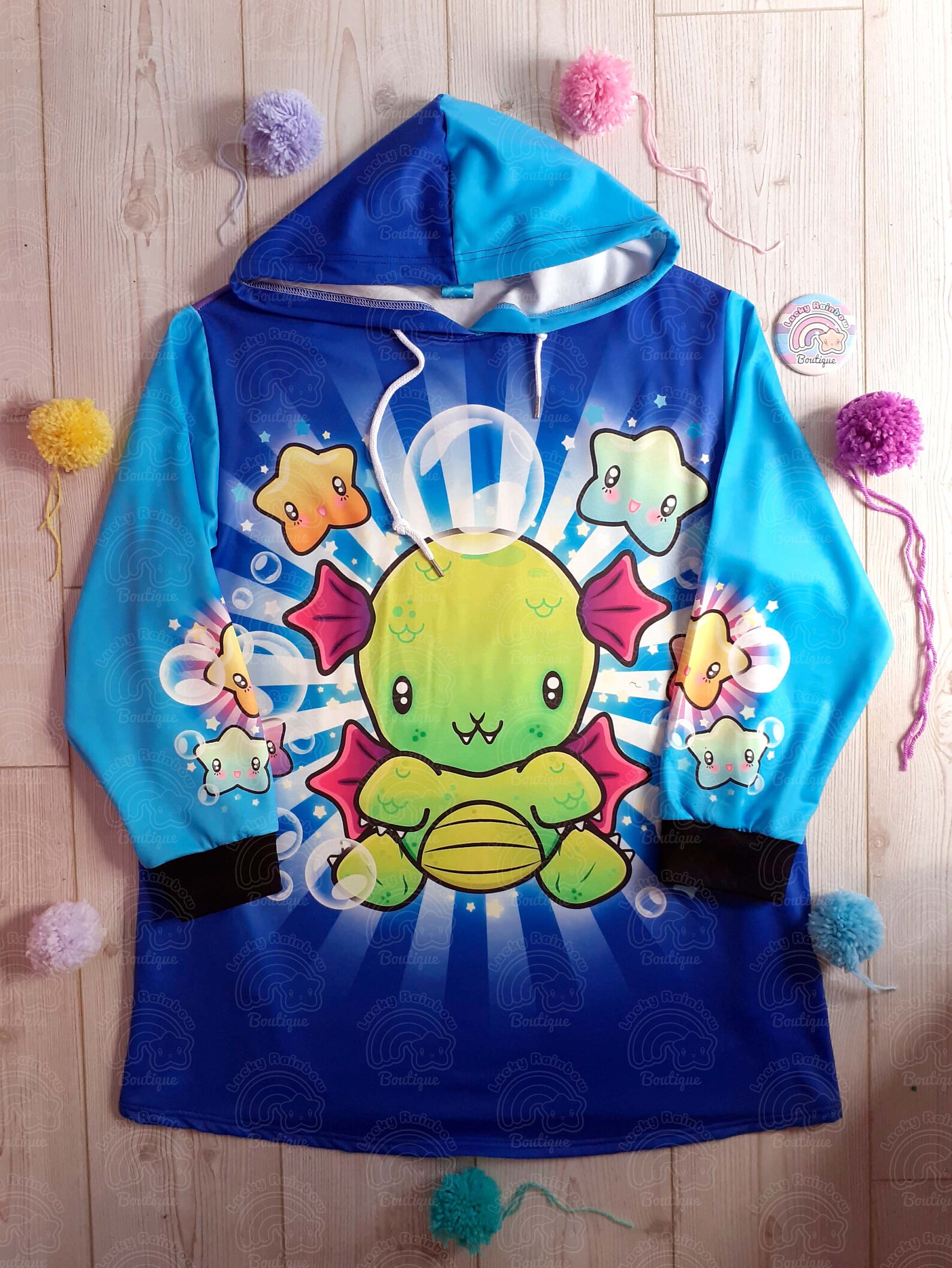 Kawaii Hoodie Dress Creepy Cute Ghost Longline Sweater Goth Etsy