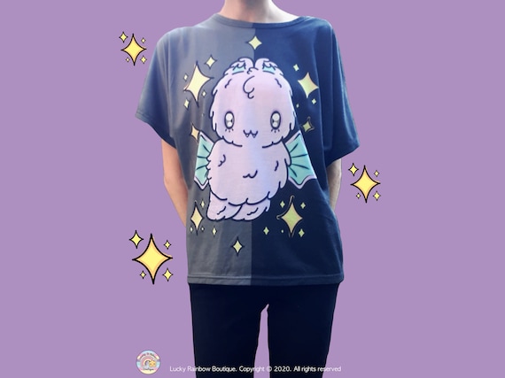 Halloween Bat Shirt, Pastel Goth Top Women, Spooky Cute Clothes, Aesthetic Tops Teens, Y2K Anime Shirt, Spooky Season Gift