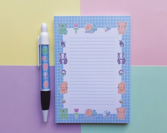 Bloc de notas forrado con animales del bosque tamaño A6, cuaderno de animales en colores pastel, bloc de notas, papelería Kawaii, regalo de regreso a clases