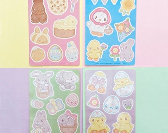 Kawaii Animal Sticker Sheet, Cute Dessert Stickers, Kawaii Stationery, Planner Journal Stickers, Penpal Gifts, Back to School
