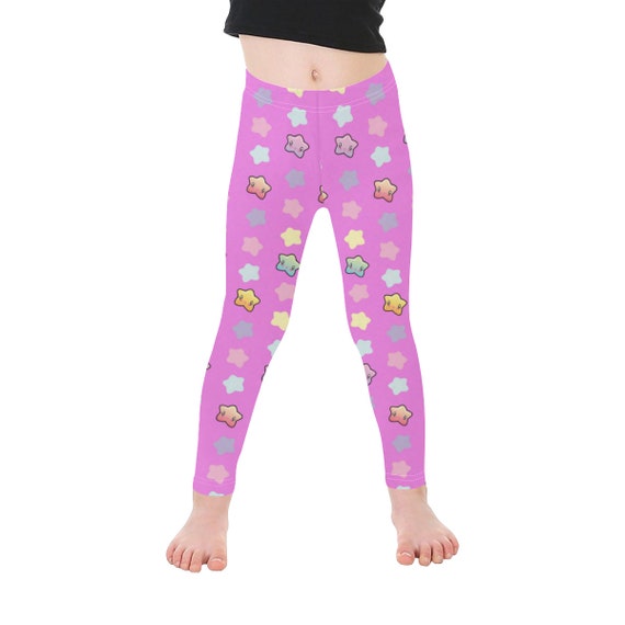 Kawaii Clothing Kids Pastel Pink Star Leggings Cute Rainbow Galaxy Pants Fairy Kei J Fashion Etsy Canada