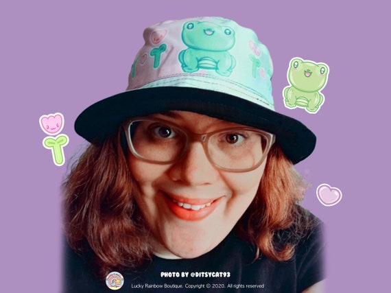 Cappello Da Pescatore Con Rana - Unisex, Cotone, Estivo - Foto 3