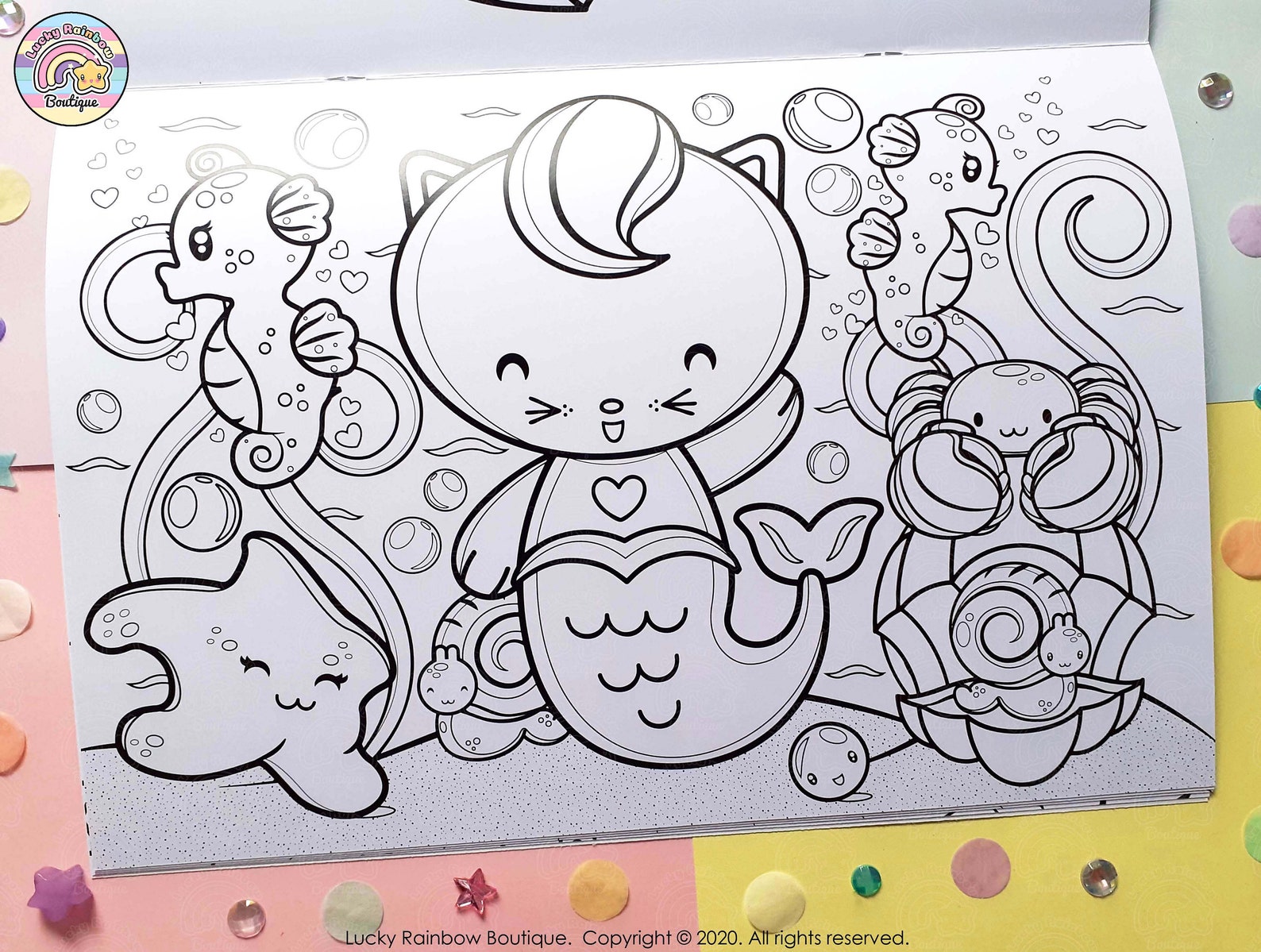Kawaii Colouring Book SECONDS Cute Fantasy Animals Coloring Etsy