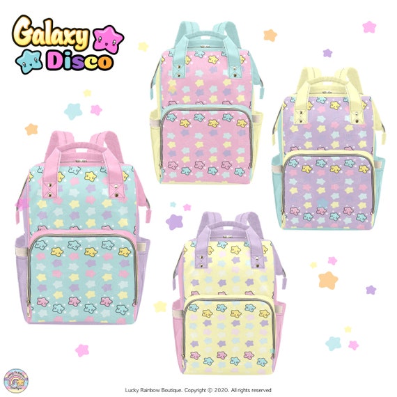 Under One Sky Pink Pastel Colour Rainbow Unicorn Backpack