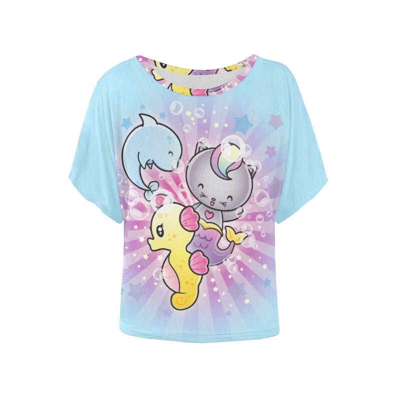 Kawaii TShirt Cute Pastel Animal Batwing Tee Yume Kawaii Etsy