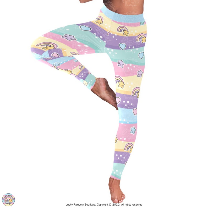 80s Leggings with candy Stripes