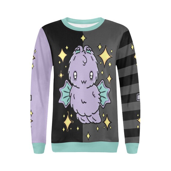 Cute Purple Bat Sweater Halloween 