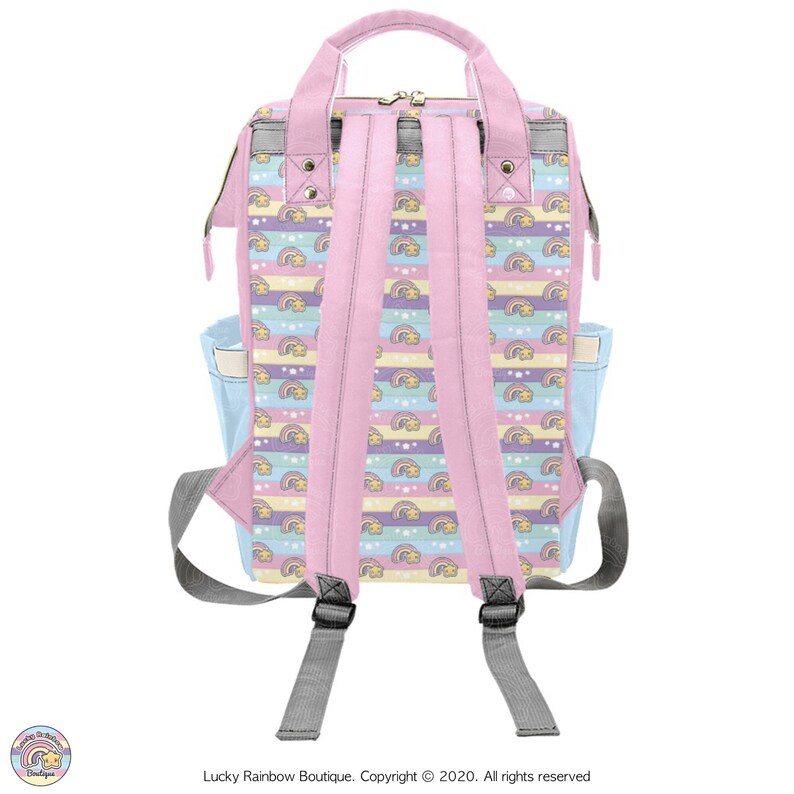 Harajuku Backpack in Rainbow Stripes and Stars