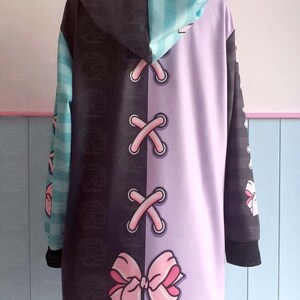 Pink Ribbon Print Hooded Sweater Harajuku Sweatshirt