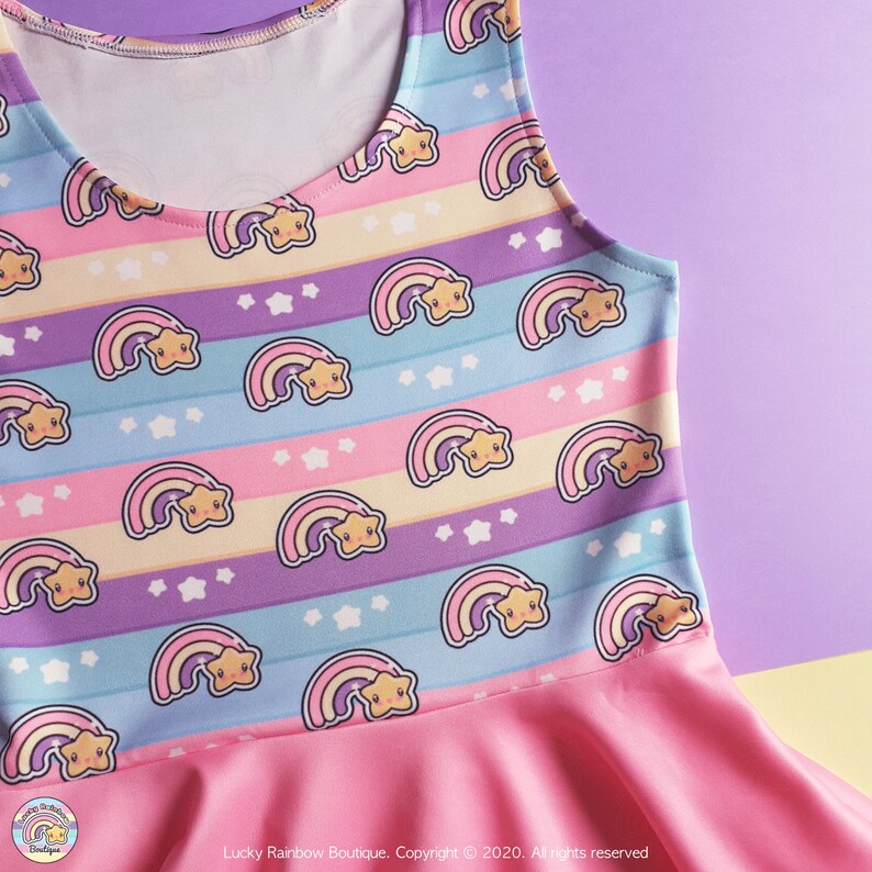 Cute Rainbow Star Dress