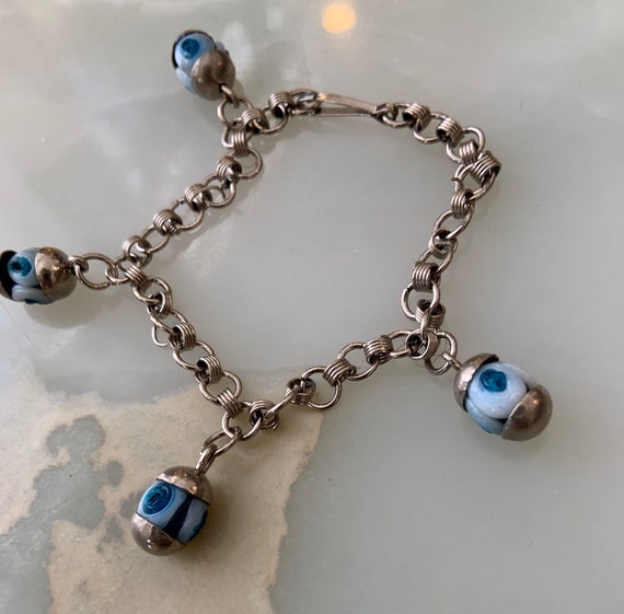 Vintage Evil Eye Charm Bracelet