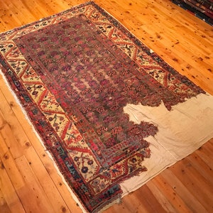 Turkish Rug 8&#39;10&quot;x5&#39;7&quot; Kula 18th Century Rug Antique Carpet Oriental Handmade Natural Dyes Tribal Wool Eclectic Handwoven Bohemian GK242