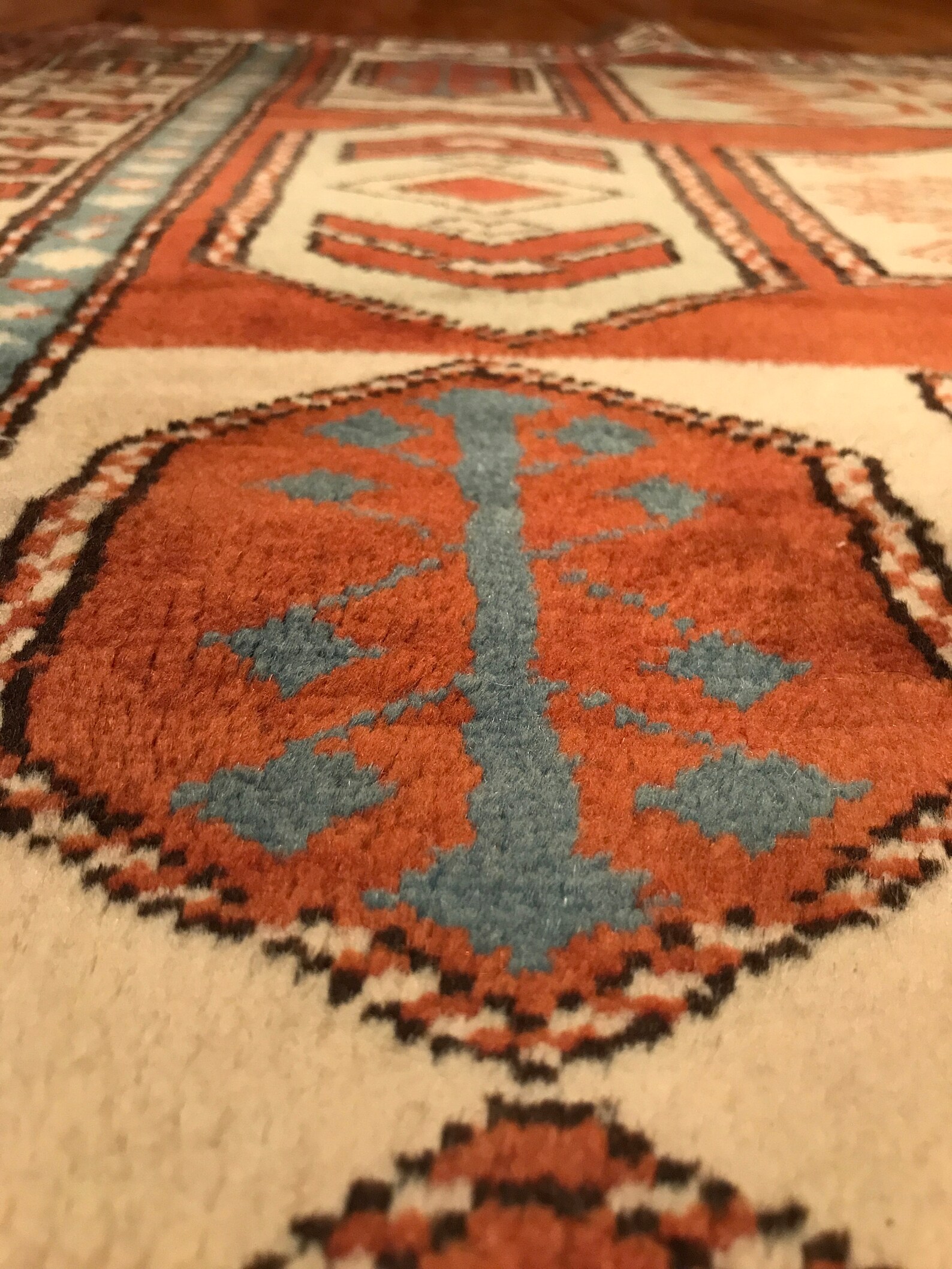 Vintage Turkish Kars Rug Carpet 6'2'' X 4'2'' Oriental Rug, Eclectic