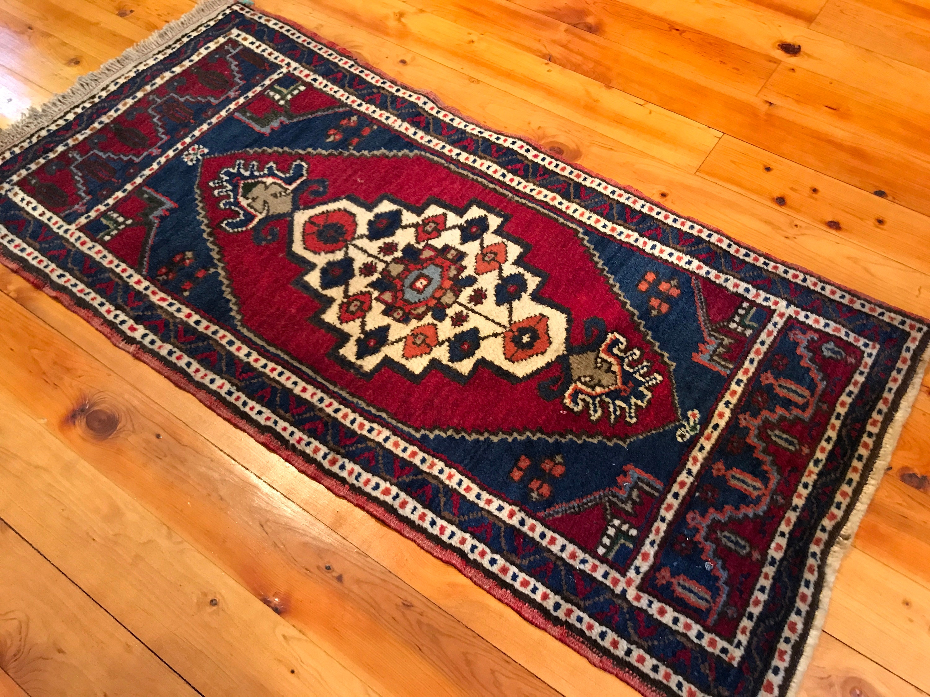 Turkish Rug Vintage Turkish Yastik Pillow Cover Rug Carpet - Etsy