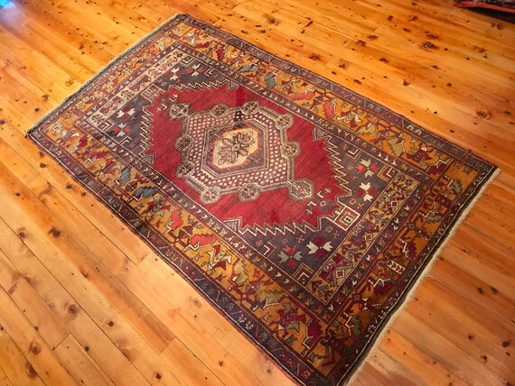 Turkish Rug 7'5x4'6 Vintage Anatolian - Etsy