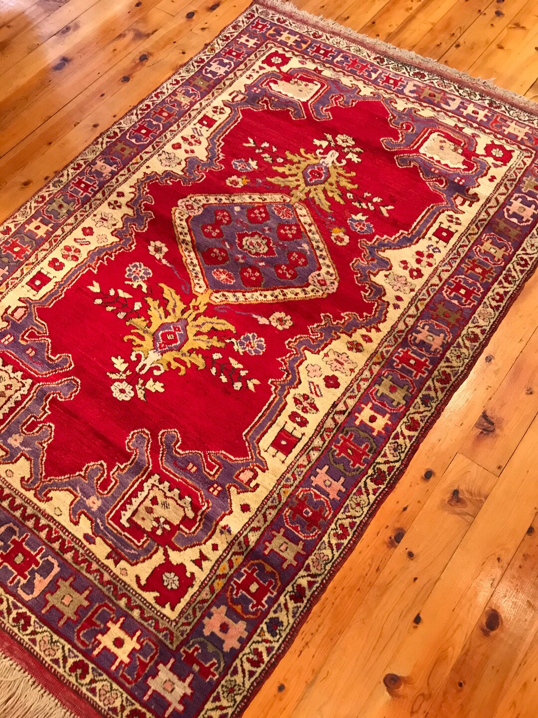Vintage Turkish Kula Rug 6'3” X 4’2” Oriental Rug, Eclectic Rug, Tribal ...