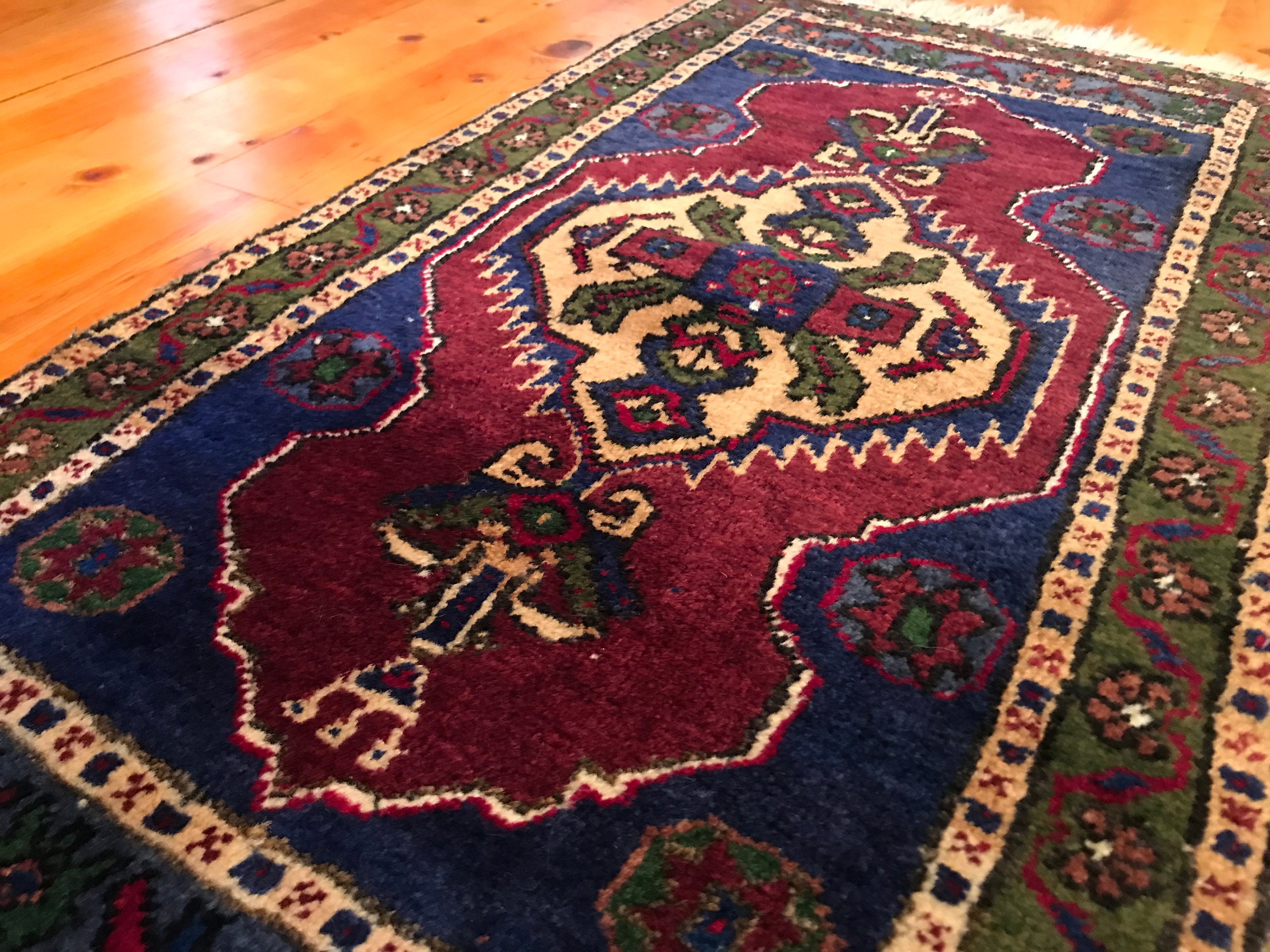 Turkish Rug Vintage Turkish Anatolian Yastik Pillow Cover Rug - Etsy