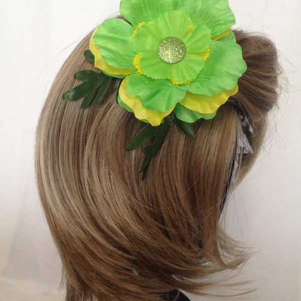 Lively Lime Green & Yellow Floral Hair Accessory