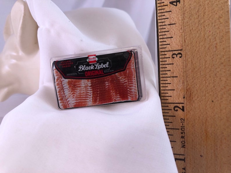 Bacon Ruler Miniature Hormel Black Label Bacon Package,