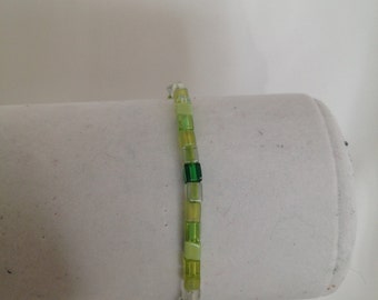Green Beaded Friendship Tie-on Bracelet - Child Size - On Sale