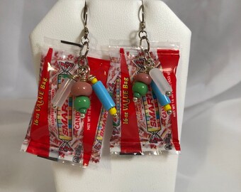 Miniature Smarties Beaded Mini Brands Novelty Earrings