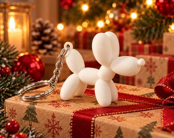 Balloon Dog Keychain – Cute Dog Key Ring, Playful Balloon Animal Bag Charm