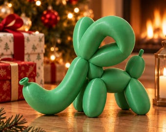 Balloon Elephant Sculpture – Modern Elephant Decor, Cute Animal Figurine, Minimalist Home Decor, Unique Elephant Gift