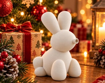 Balloon Easter Bunny – Cute Baby Rabbit Sculpture, Playful Easter Decor, Modern Bunny Sculpture | Contemporary Easter Decoration