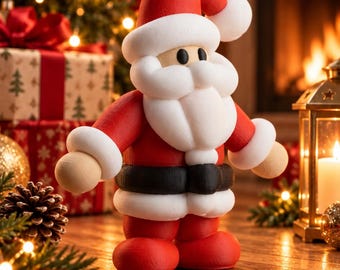 Balloon Santa Claus Sculpture – Cute Christmas Decor, Modern Santa Figurine, Holiday Home Decor, Christmas Gift