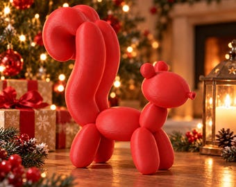 Balloon Squirrel Sculpture – Cute Squirrel Decor, Modern Animal Figurine, Woodland Home Decor, Unique Gift