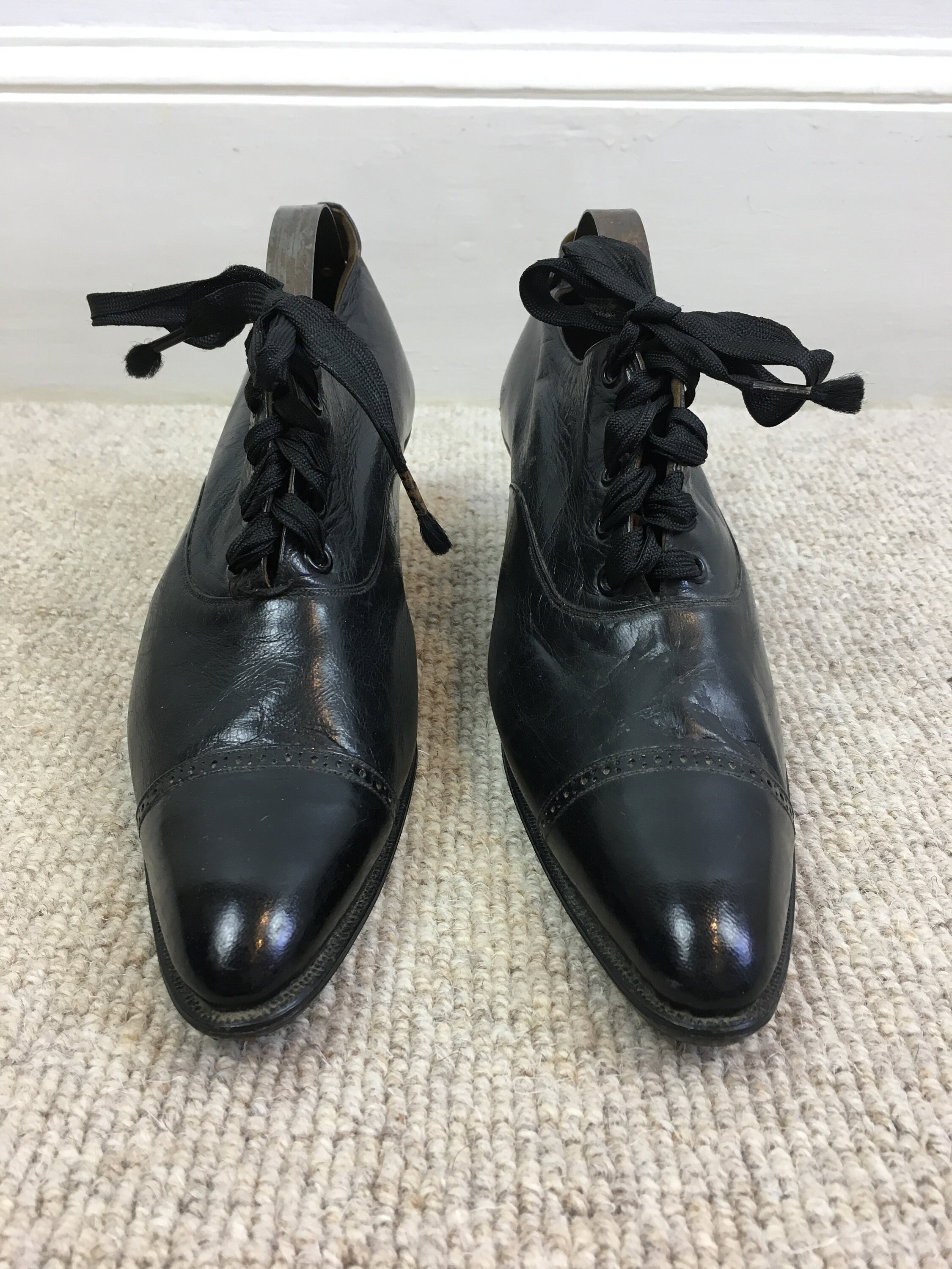 Original Victorian Shoes Antique Black Leather Lace up Shoes - Etsy UK