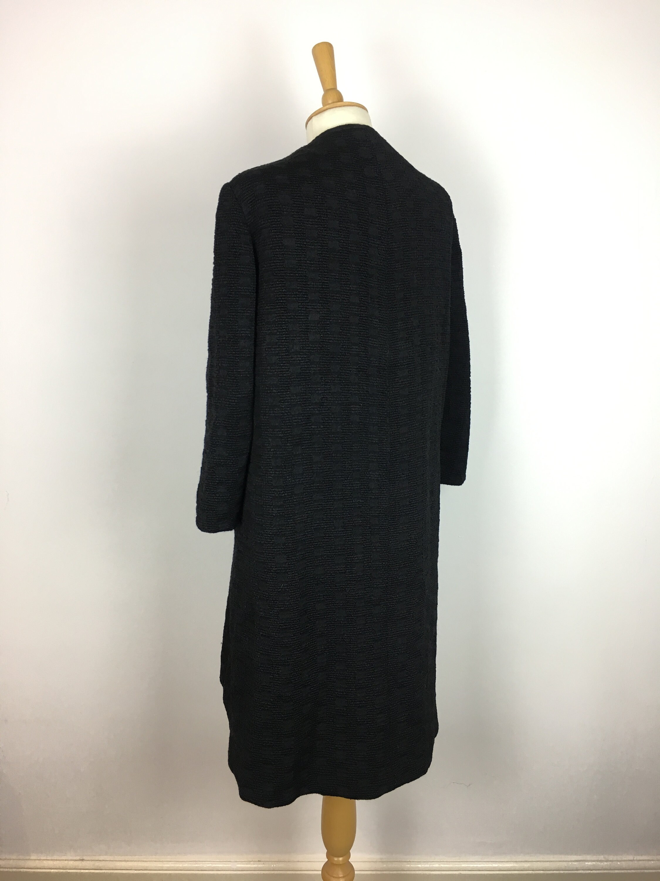Vintage 1950s Boucle Coat 50s Black Wool Coat Formal Coat - Etsy UK