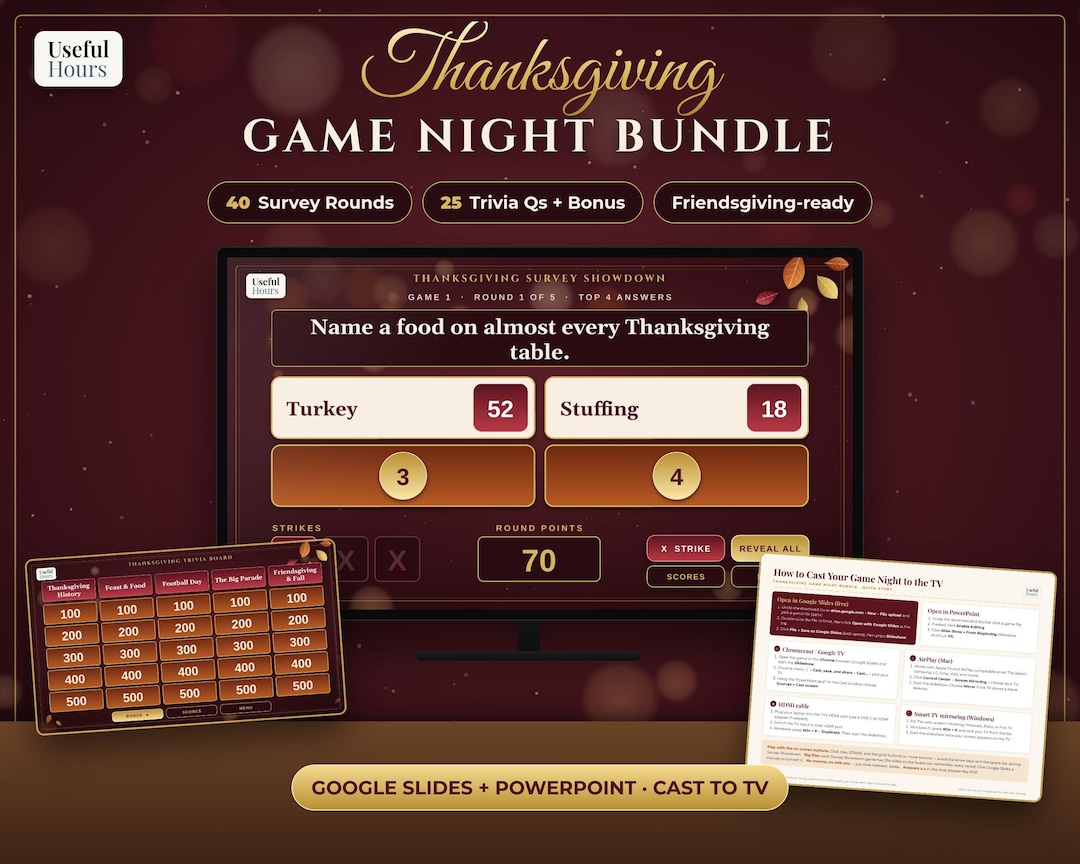Google Click Game Thanksgiving Trivia & Quiz Game for TV, Friendsgiving Games ...