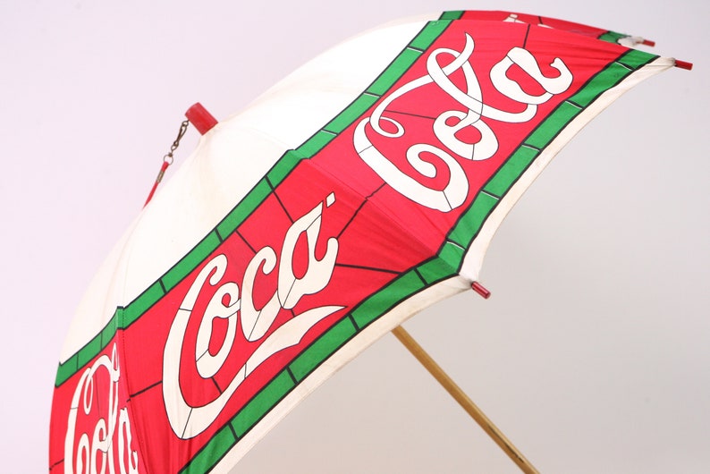 Vintage Coca Cola canvas sun umbrella Etsy