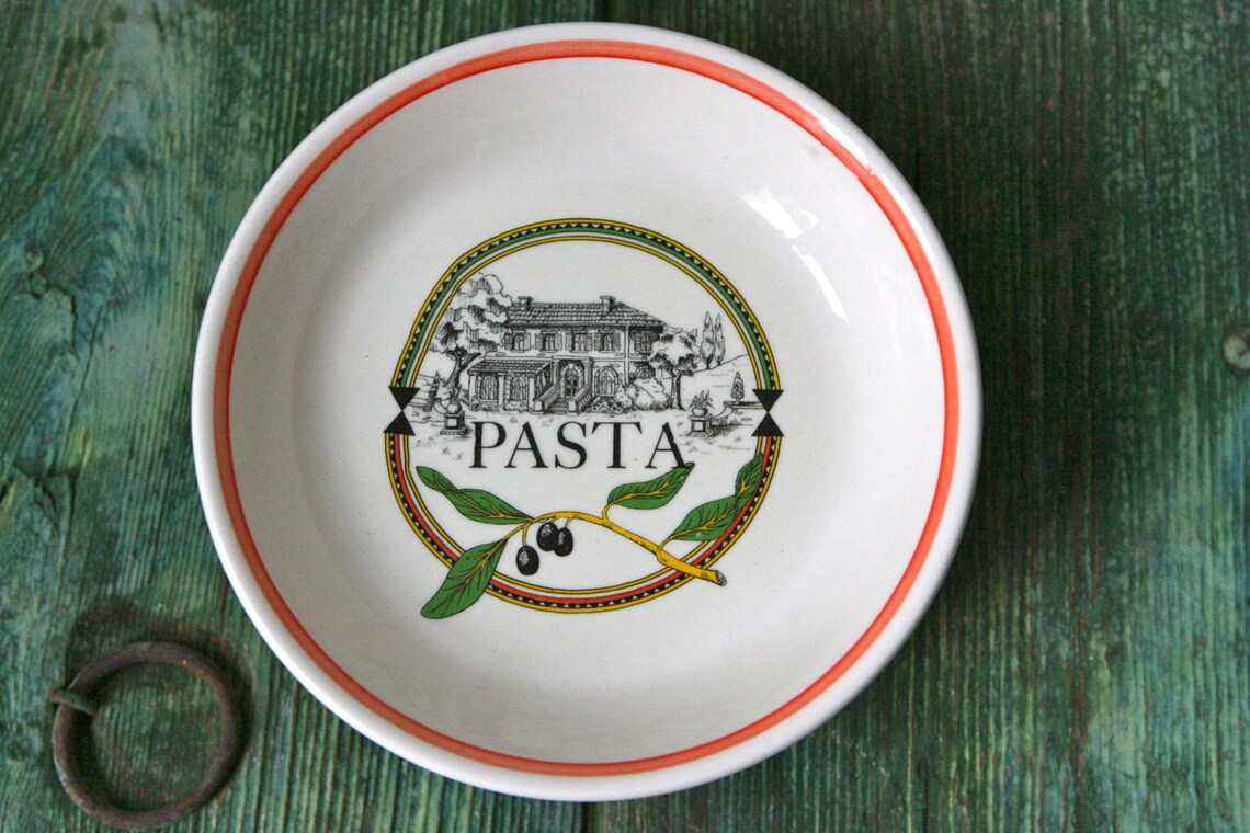 Traditional Italian pasta plates set of six Etsy