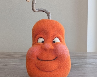 Needle Felted Halloween Pumpkin