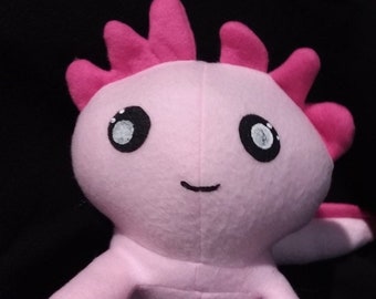 Pink Sitting Axolotl Plush