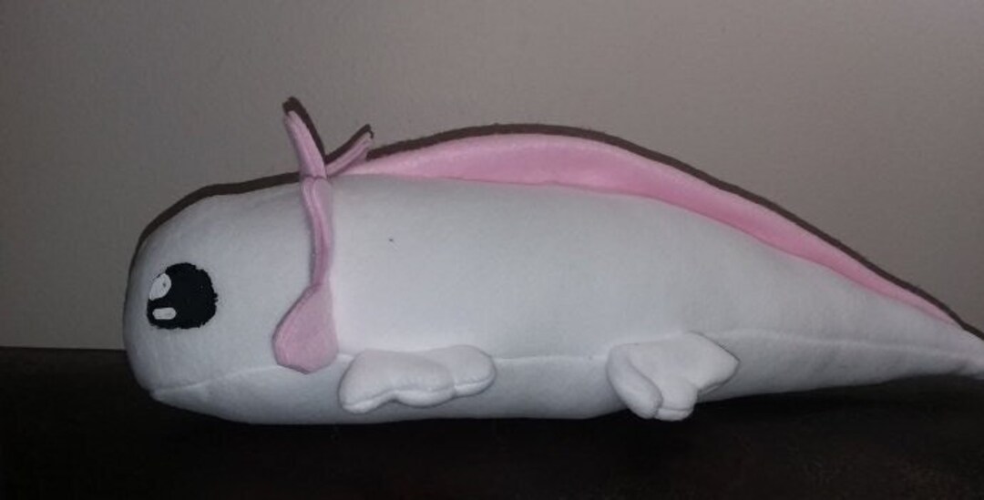 White Axolotl Plush Etsy