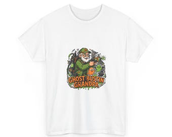 ゴーストバスターおじいちゃんシャツ - 面白いハロウィンおじいちゃんTシャツ