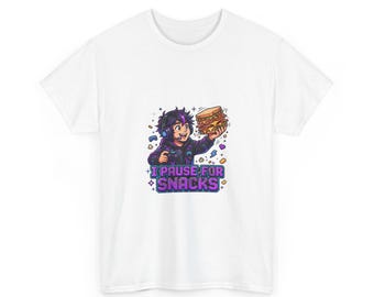 Gamer Pause For Snacks Shirt - Funny Gaming Tee