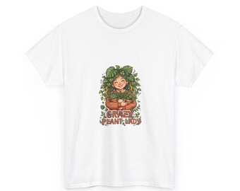 クレイジー・プラント・レディTシャツ - 面白い植物好きTシャツ