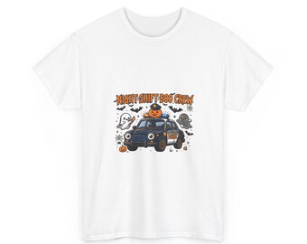 夜勤ブークルー警察シャツ - 面白い警官ハロウィンTシャツ