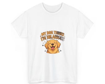 私の犬は私が面白いと思っているTシャツ - 面白い犬用Tシャツ