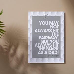 Biglietto d'auguri per la festa del papà dedicato al golf - Non sempre...