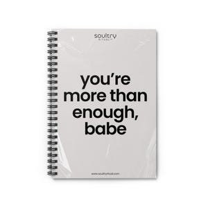 Inspiring Spiral Notebook - Motivational Journal, Affirmation Notepad, Gift for Her, Self-Care Planner, Inspirational Writing